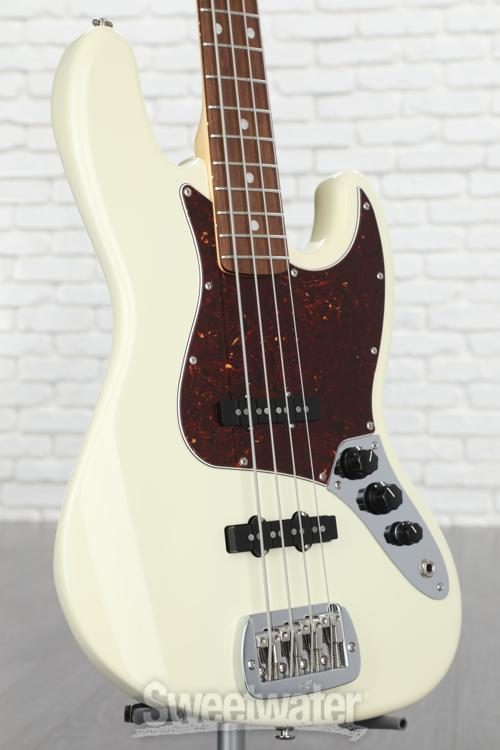 G L Fullerton Deluxe Jb Bass Guitar Vintage White With Caribbean Rosewood Fingerboard Sweetwater