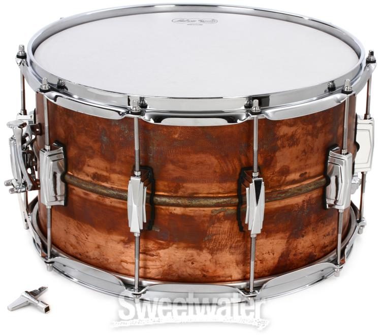Ludwig Copper Phonic Snare Drum 8 X 14 Raw Patina Finish Sweetwater
