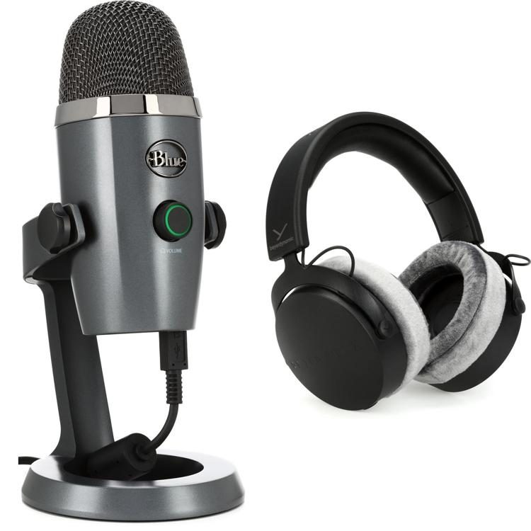 Blue Microphones Yeti Nano USB Condenser Microphone Podcast Bundle - Shadow  Gray