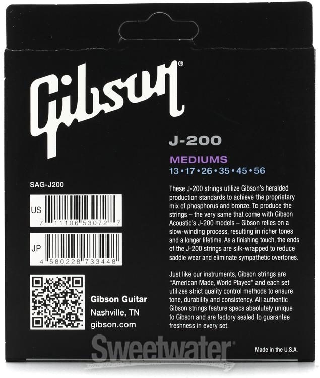 Lot 3 Gibson J-200 Deluxe Bronze Wound Acoustic Guitar Strings Med 13-56 G-J200M 