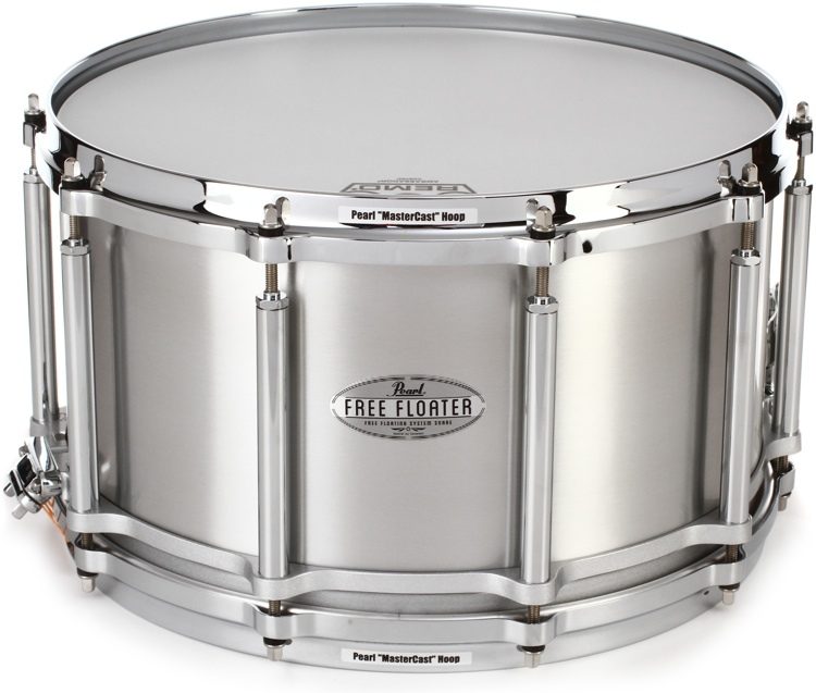 Pearl Free Floater Aluminum Snare Drum - 14 x 8 inch | Sweetwater