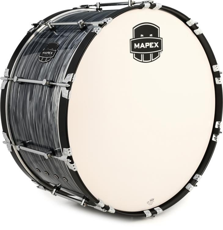 Mapex Quantum Mark II Marching Bass Drum 14 x 28 inch Dark Shale
