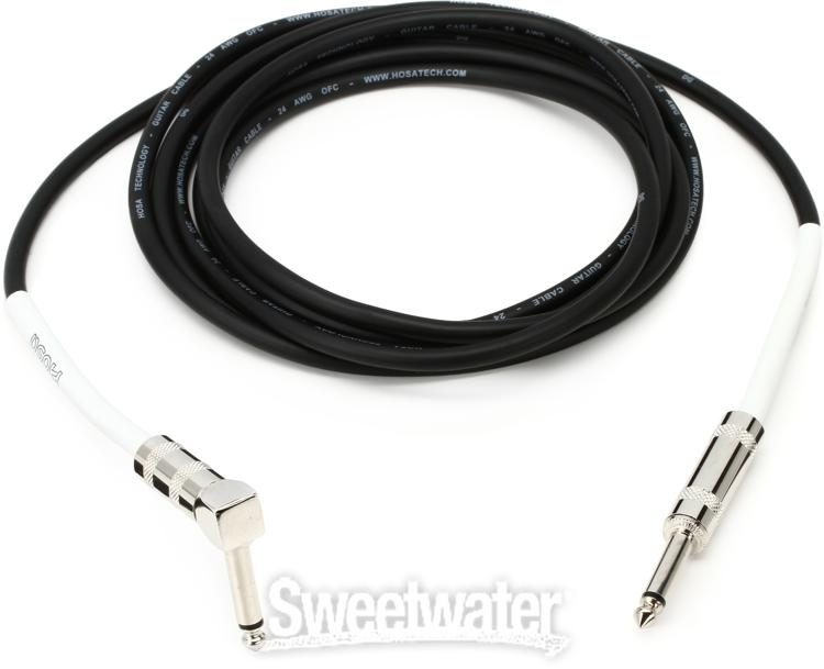 Hosa GTR-210R Straight to Right Angle Guitar Cable - 10 foot | Sweetwater