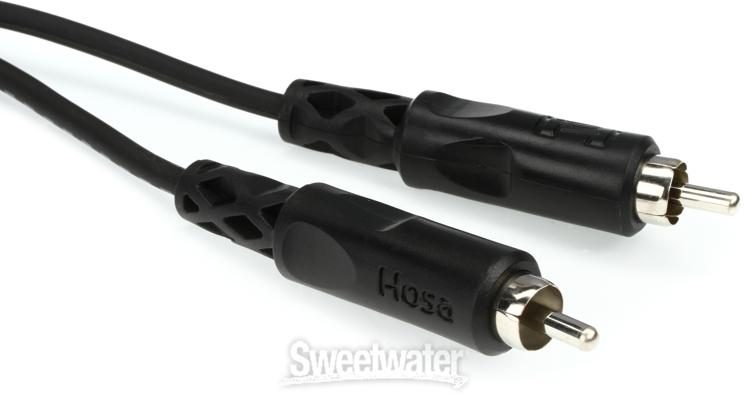 2 Hosa CYR-101 1/4 TS To Dual RCA Y Cables 1 Meter 