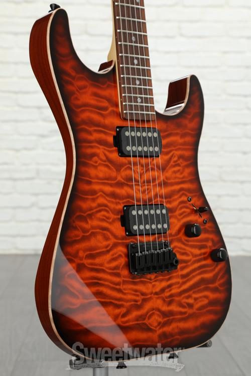 hamer standard flame top electric guitar cherry sunburst