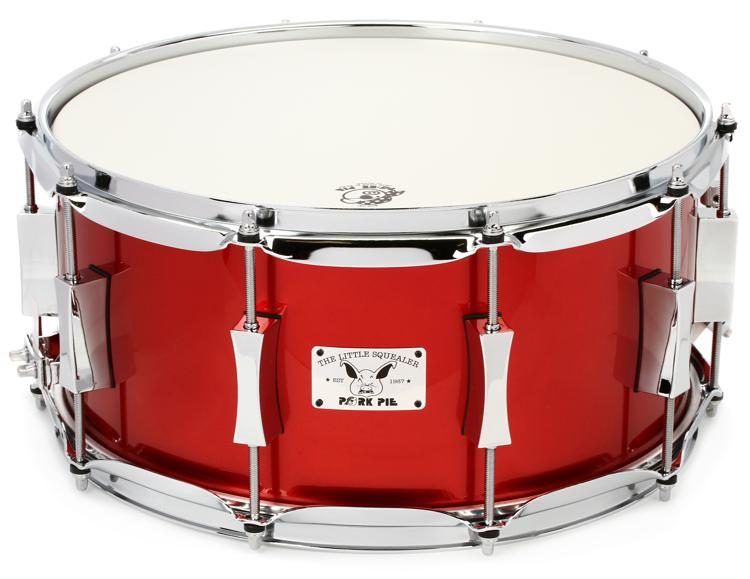 Pork Pie Percussion Little Squealer Snare Drum - 6.5 x 14 inch - Firethorn  Red Lacquer