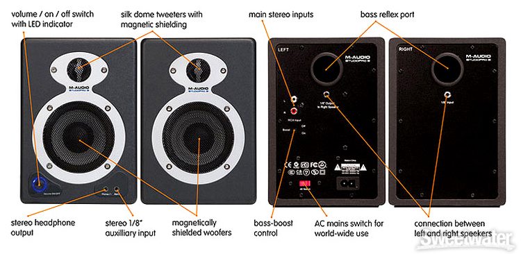 m audio studiopro 3 monitor speakers