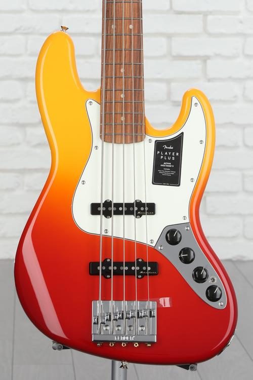 Fender Player Plus Active Jazz Bass V - Tequila Sunrise with Pau Ferro  Fingerboard