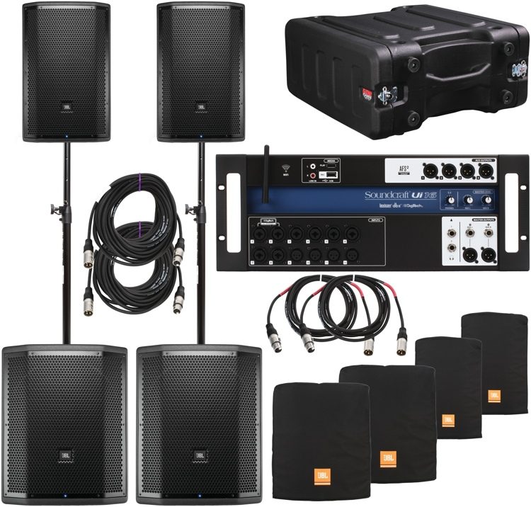 Advent Understrege Ledig JBL PRX800 PA Package with Ui16 Mixer | Sweetwater
