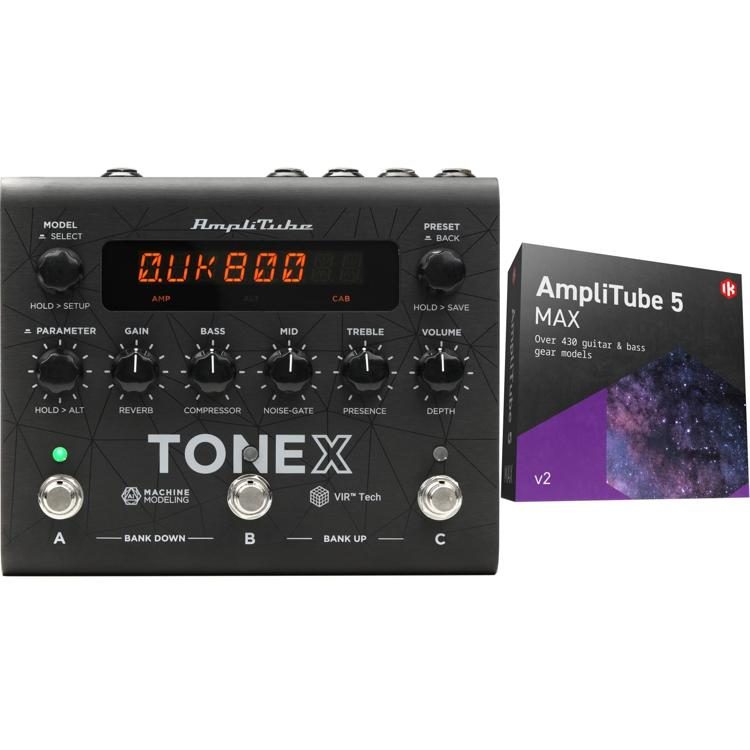 IK Multimedia TONEX Pedal Amplifier/Cabinet/Pedal Modeler with AmpliTube 5  MAX v2 Software Suite