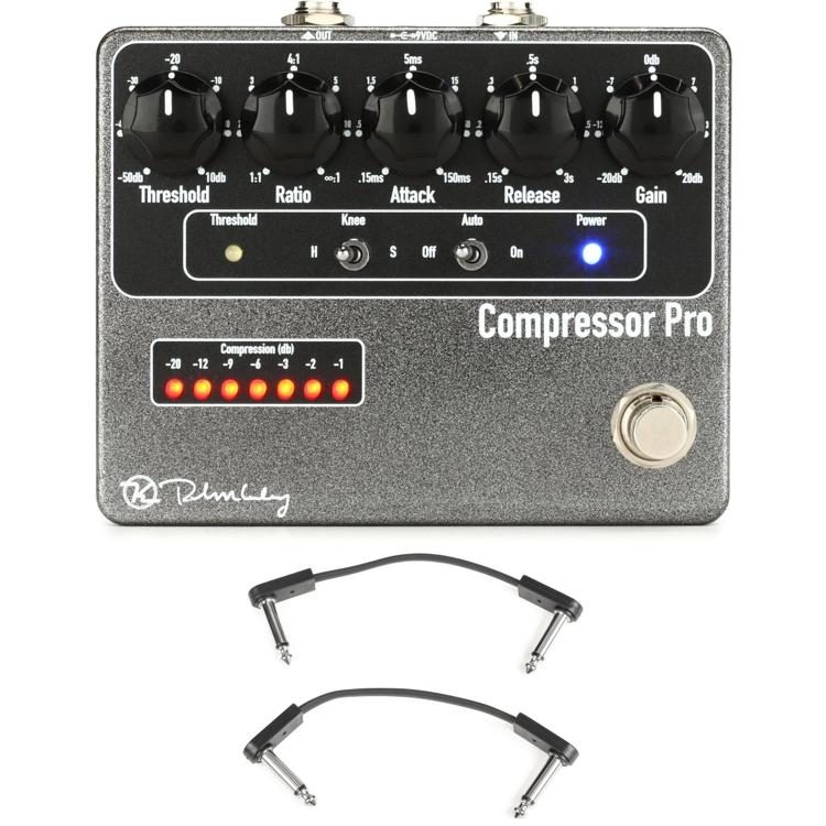 Keeley Compressor Pro Professional Studio Compressor Pedal with 3 Patch  Cables