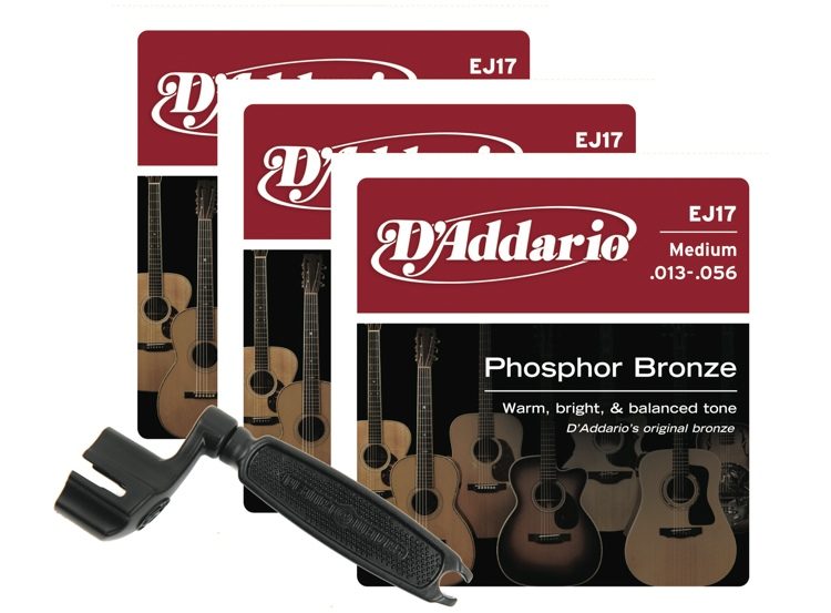 Daddario Ej17 Phosphor Bronze Acoustic Guitar Strings 013 056 Med 3 Pk Wwinder Sweetwater 4712