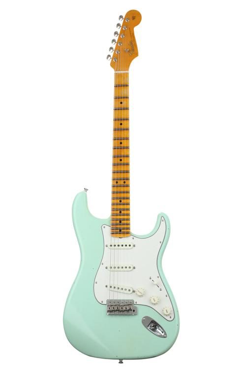 fender stratocaster surf green maple neck