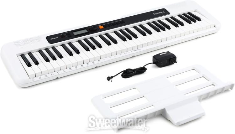 Casio CT-S200 WE Keyboard Weiß 61 Tasten 400 Klangfarben MIDI Einsteiger USB 