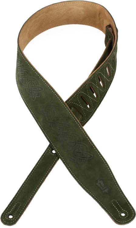 Levy's MS26CK Suede Guitar Strap - Green | Sweetwater