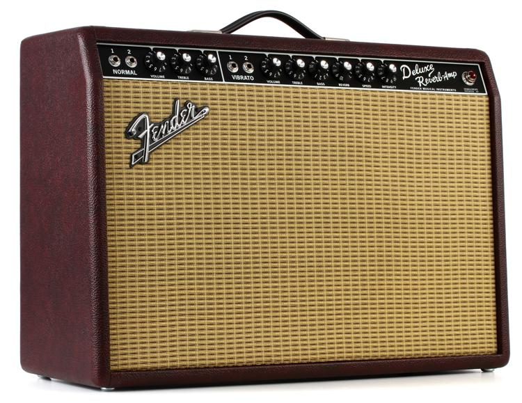 temperament korrekt hovedpine Fender '65 Deluxe Reverb 1x12" 22-watt Tube Combo Amp - Wine Red Sweetwater  Exclusive