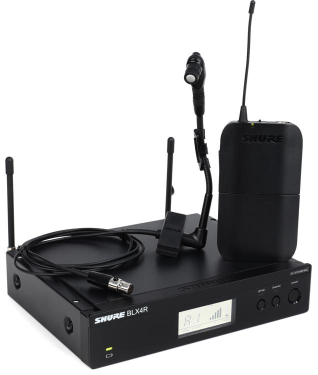 Shure BLX14R/B98 Wireless Instrument Microphone System - H11 Band |  Sweetwater