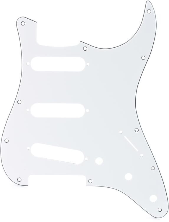 Gift New Strat Pickguard White Pearl 11 Hole 3 Ply HSH for Fender Guitar USA 