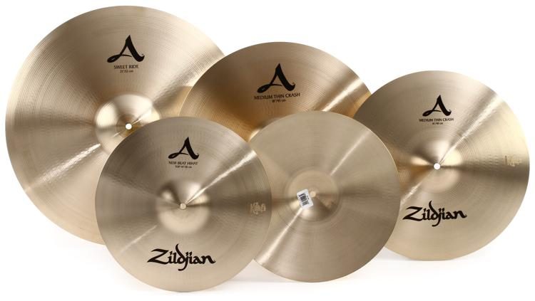 Zildjian A Cymbal Set - 14/16/21 inch - with Free 18 inch Medium Thin Crash