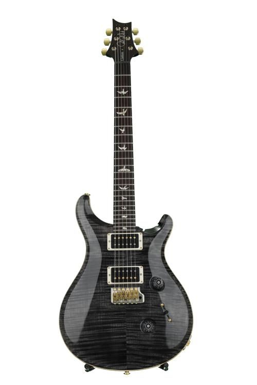 PRS Custom 24 Electric Guitar with Pattern Thin Neck - Gray Black 10-Top