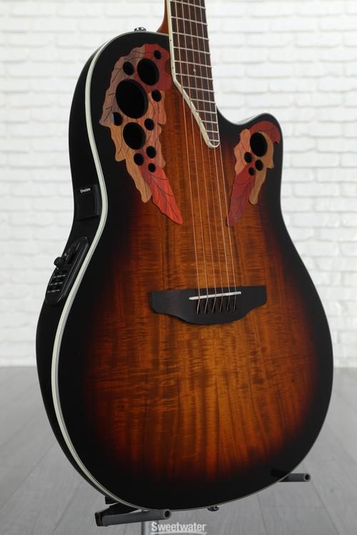 Ovation Celebrity Elite CE48P-KOAB Super Shallow Acoustic-electric Guitar -  Koa Burst