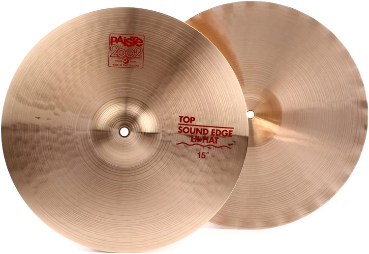 Paiste 15-inch 2002 Sound Edge Hi-hat Cymbals Sweetwater
