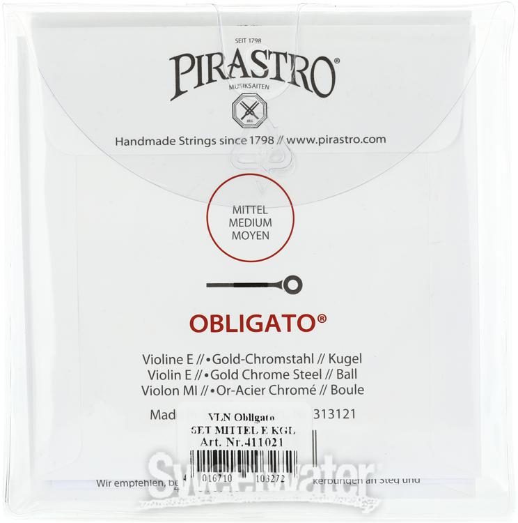 New Pirastro Obligato Violin Strings Set 4/4 Steel Ball End 