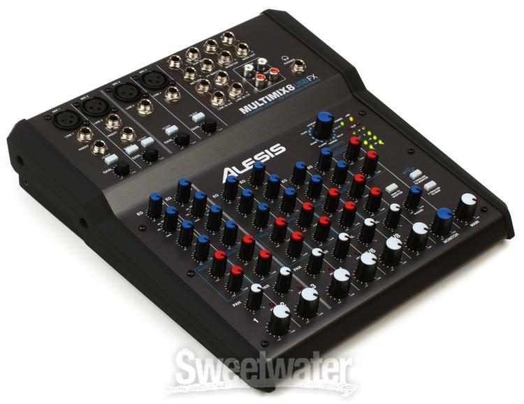alesis multimix 8 line 8-channel stereo line mixer