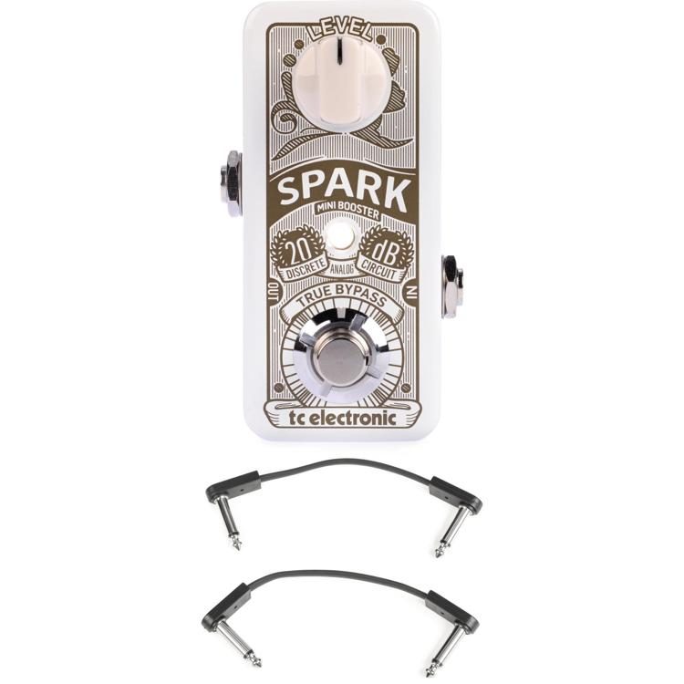 TC Electronic Spark Mini Boost Pedal with 3 Patch Cables | Sweetwater