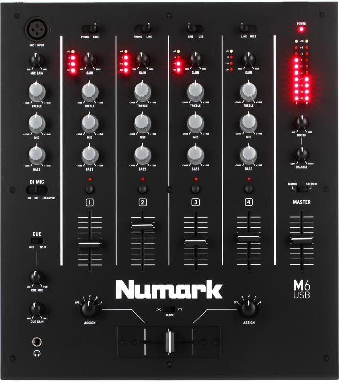 Numark M6 USB 4-channel DJ Mixer | Sweetwater