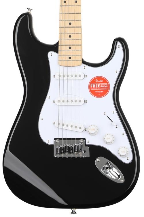 Squier Affinity Series Stratocaster Electric Guitar - Black with Maple  Fingerboard