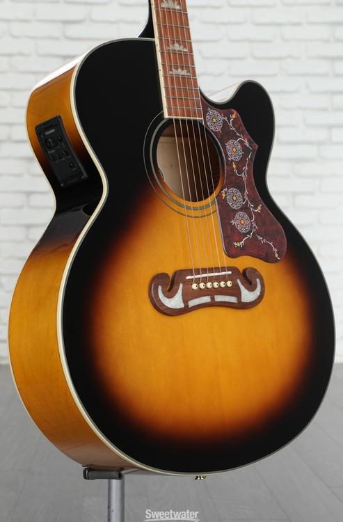 Epiphone J-200EC Studio Acoustic-Electric Guitar - Vintage Sunburst