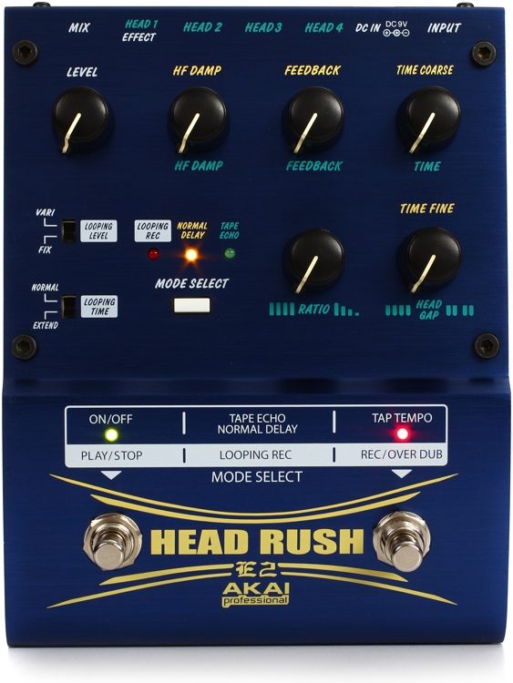 Akai Professional E2 Head Rush Delay/Looper Pedal