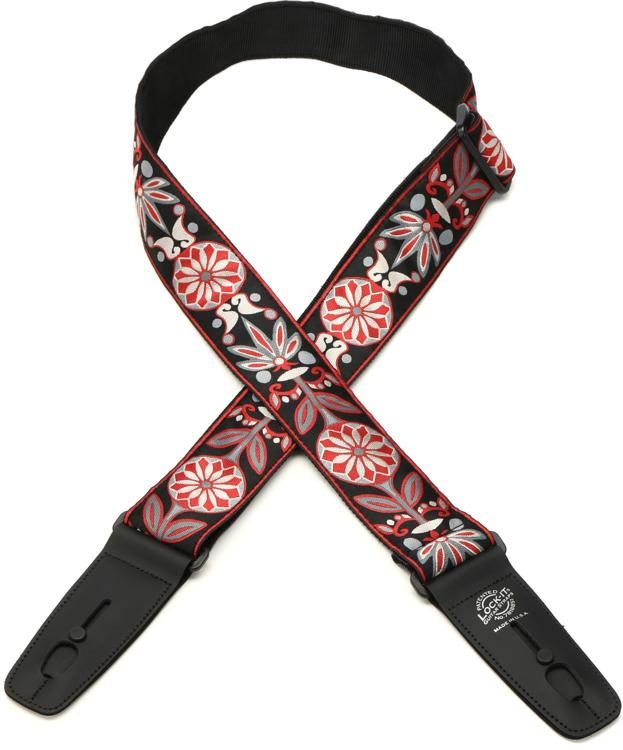 LockIt Straps Designer Series 2" Guitar Strap with Locking Ends Vintage Black Sweetwater