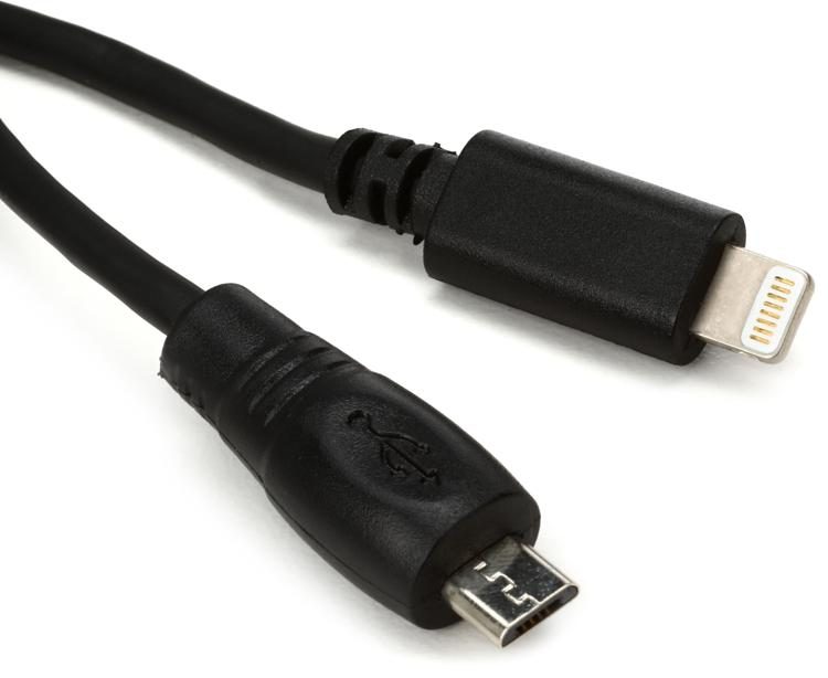 IK Multimedia IP-CABLE-8PMUSB-IN Lightning to Micro-USB Cable |