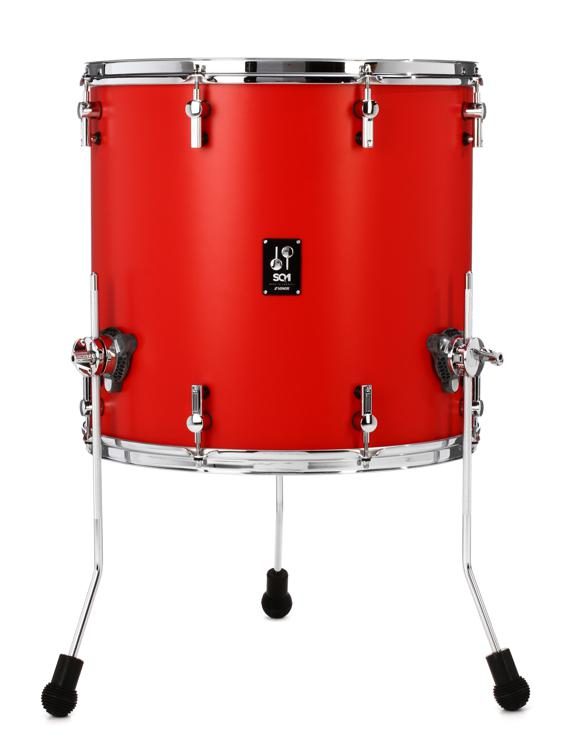 Sonor Sq1 Floor Tom 18 X 17 Hot Rod Red Sweetwater