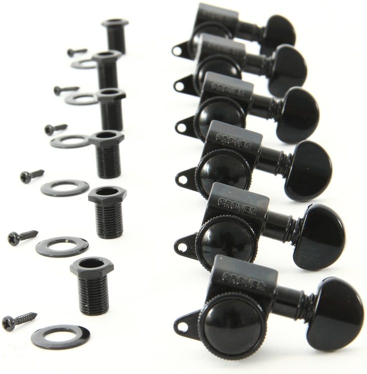 grover locking tuners 6 inline black