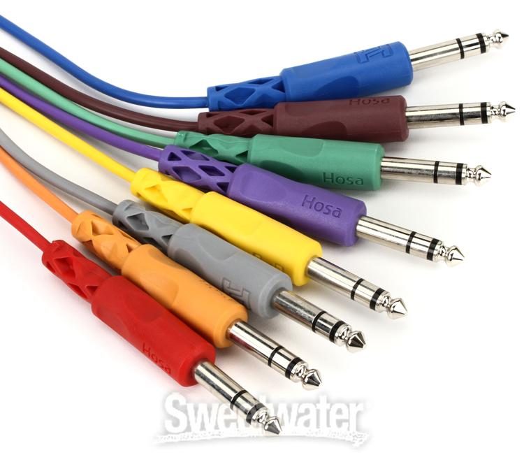 Hosa CPP-890 1/4 TS to Same Unbalanced Patch Cables 3 Feet 
