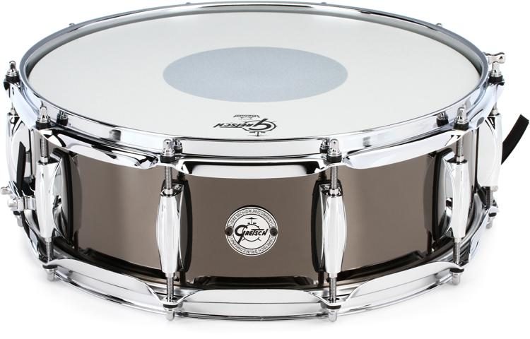 Gretsch Drums Black Nickel Over Steel Snare Drum - 5 x 14 inch with  Imperial Lugs