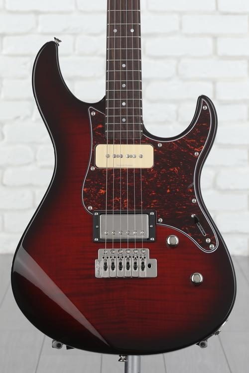 Yamaha PAC611VFM Pacifica Electric Guitar - Dark Red Burst