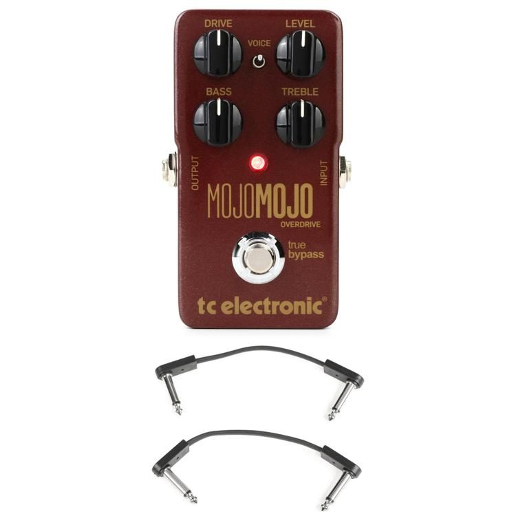 TC Electronic MojoMojo Overdrive Pedal with 3 Patch Cables