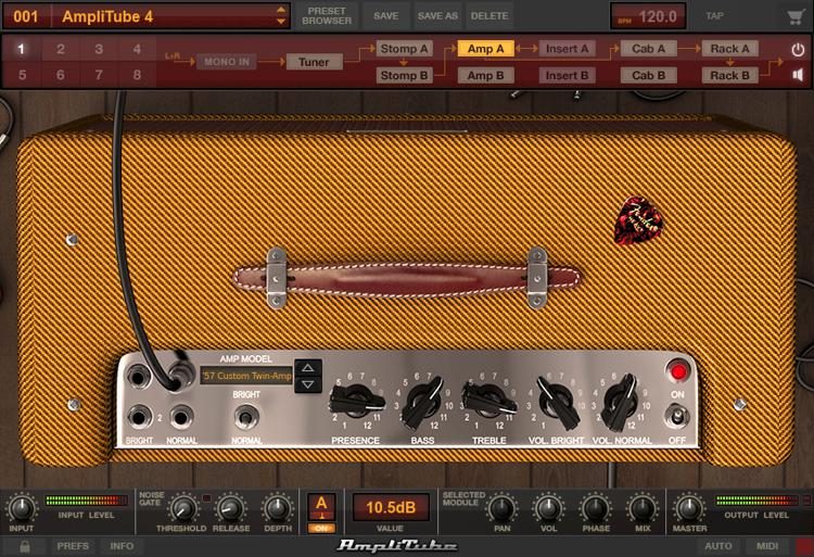 amplitube fender fuse software