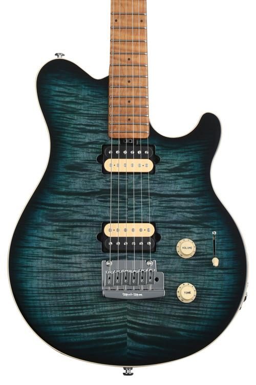 Axis Super Sport Electric Guitar - Yucatan Blue Flame with Roasted 