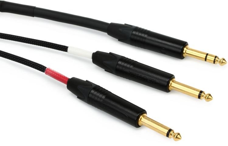 Unbalanced 1/4 TS Male Plugs Nickel Contacts 1 Foot Straight Connectors Mogami PURE PATCH PP-01 Professional Audio Cable 