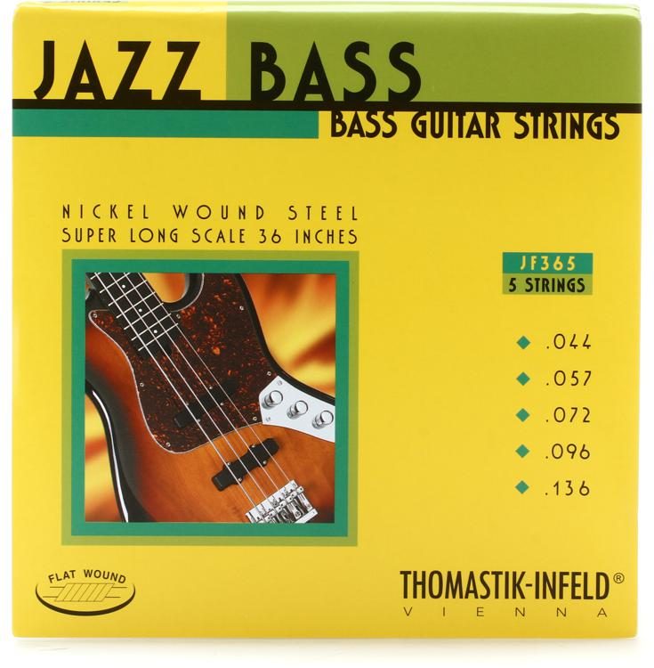 JF365 Jazz Flat Wound Bass Guitar Strings - .044-.136 Super Long Scale 36