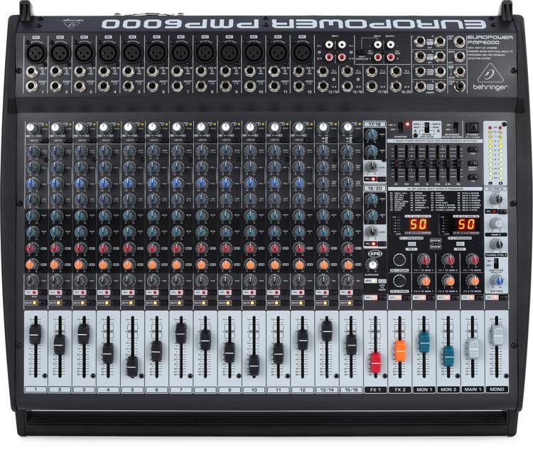 onstabiel opslag Downtown Behringer Europower PMP6000 20-channel 1600W Powered Mixer | Sweetwater