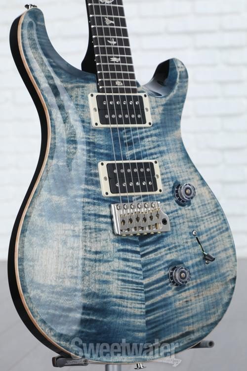 PRS Custom 24 Electric Guitar with Pattern Thin Neck - Faded Whale Blue |  Sweetwater