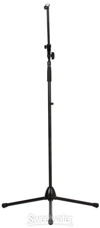 K&M Microphone Stand with Fixed Boom Arm - Black | Sweetwater