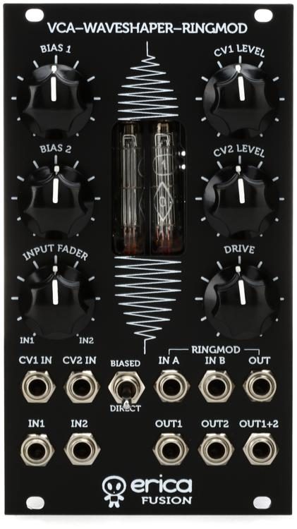 Erica Synths Fusion VCA/Waveshaper/Ringmodulator Tube-based VCA Eurorack  Module