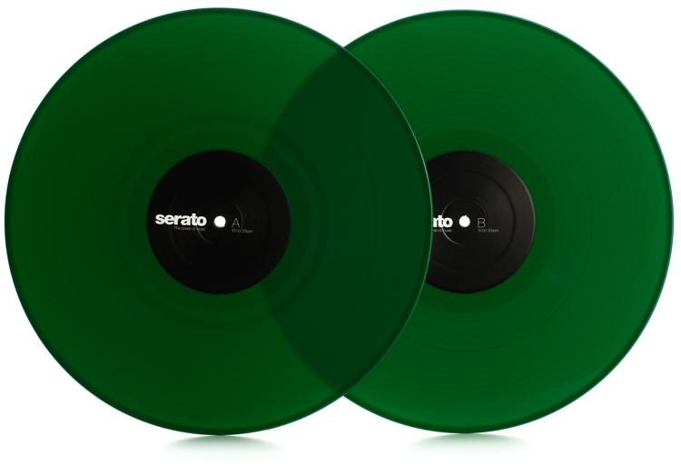 vertical muñeca multitud Serato 12 inch Control Vinyl Pair - Transparent Green | Sweetwater